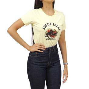 Camiseta Feminina Amarela Austin Western 38030