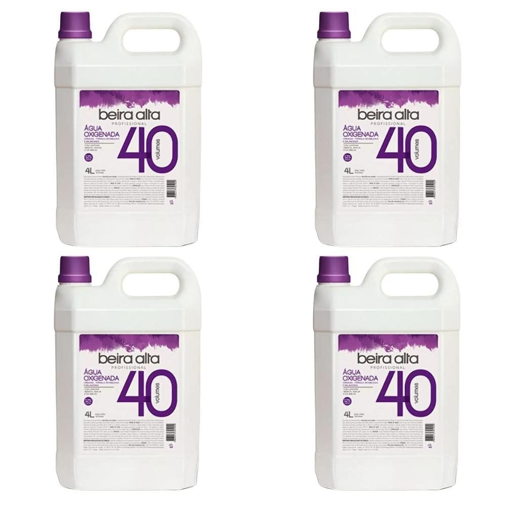 Kit Água Oxigenada Beira Alta 40 Volumes 4l C/4