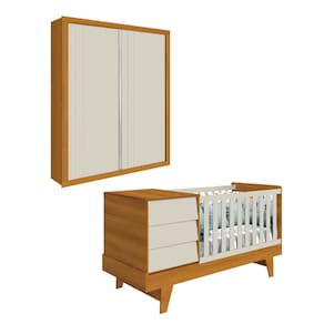 Kit Berço Multifuncional Prince e Roupeiro 2 Portas Reller