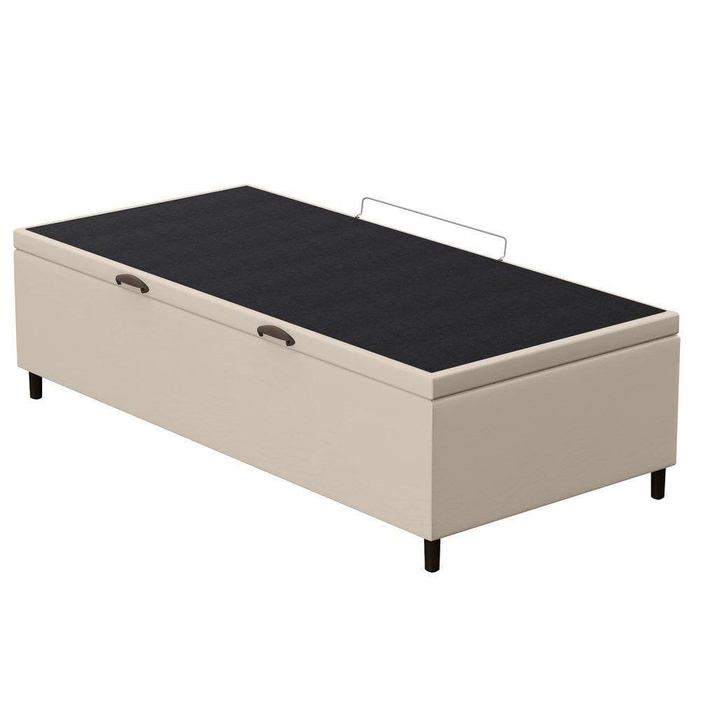 Base Para Cama Box Baú Solteiro 88X188Cm Hit Corano Bege