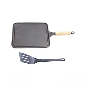 Bifeteira Antiaderente Quadrada Lisa 23X23Cm E Espátula