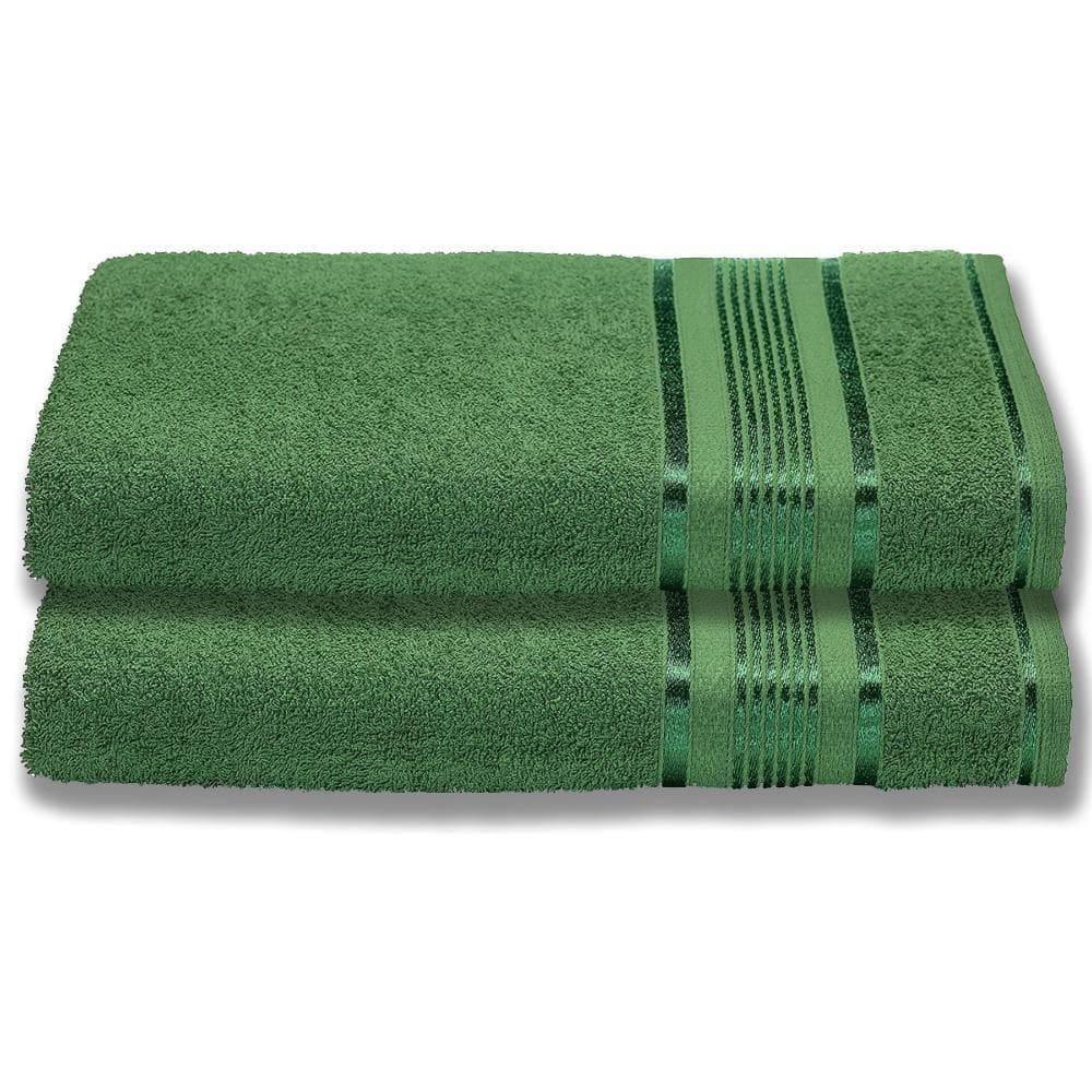 2 Toalhas Super Gigante Grossa Abraça O Corpão 80x180 Egito Verde