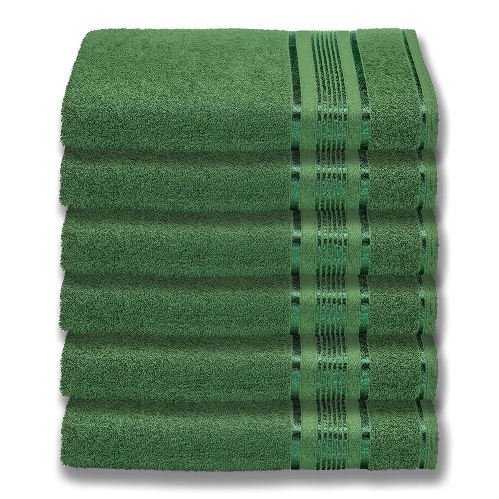 6 Toalhas Super Gigante Grossa Abraça O Corpão 80x180 Egito Verde