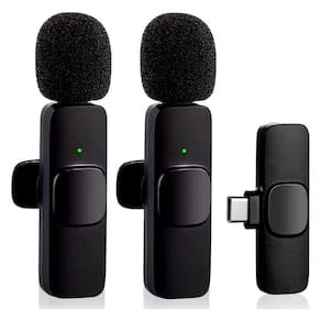 Microfone Lapela Sem Fio Usbc Android Som Profissional