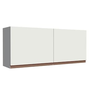 Armário Aéreo Reims 120 X 50 Cm 2 Portas - Branco Branco