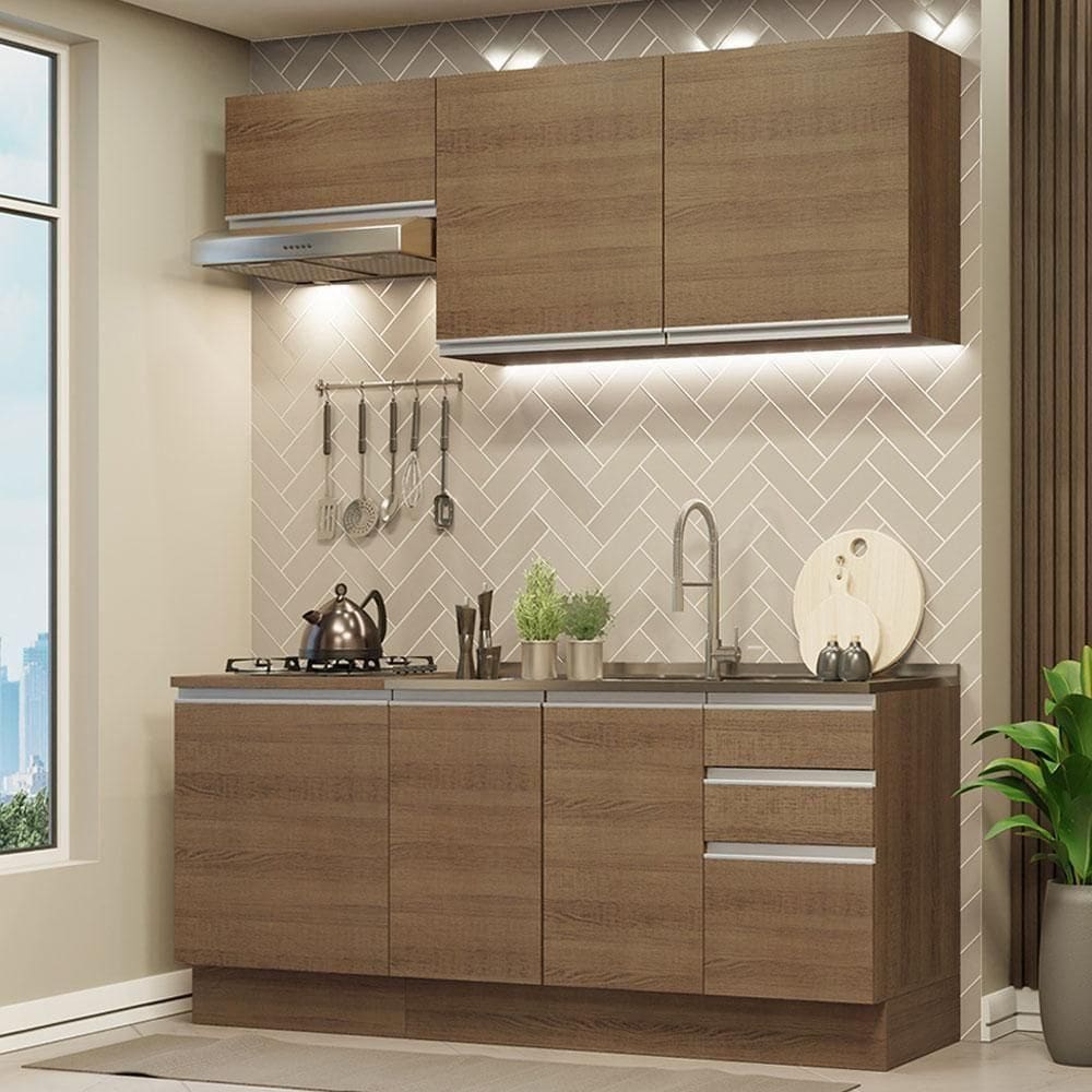 Cozinha Completa 180007 Com Armário E Balcão RusticRustic