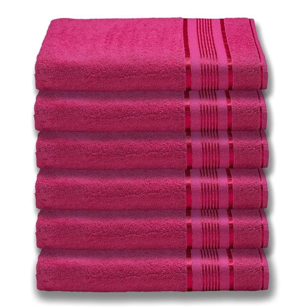 6 Toalhas Super Gigante Grossa Abraça O Corpão 80x180 Egito Rosa