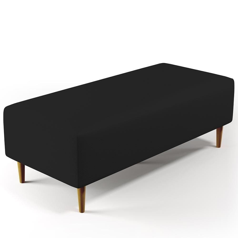 Puff Sala De Estar Bali Pés Palito 120x50 Cm Corano Preto
