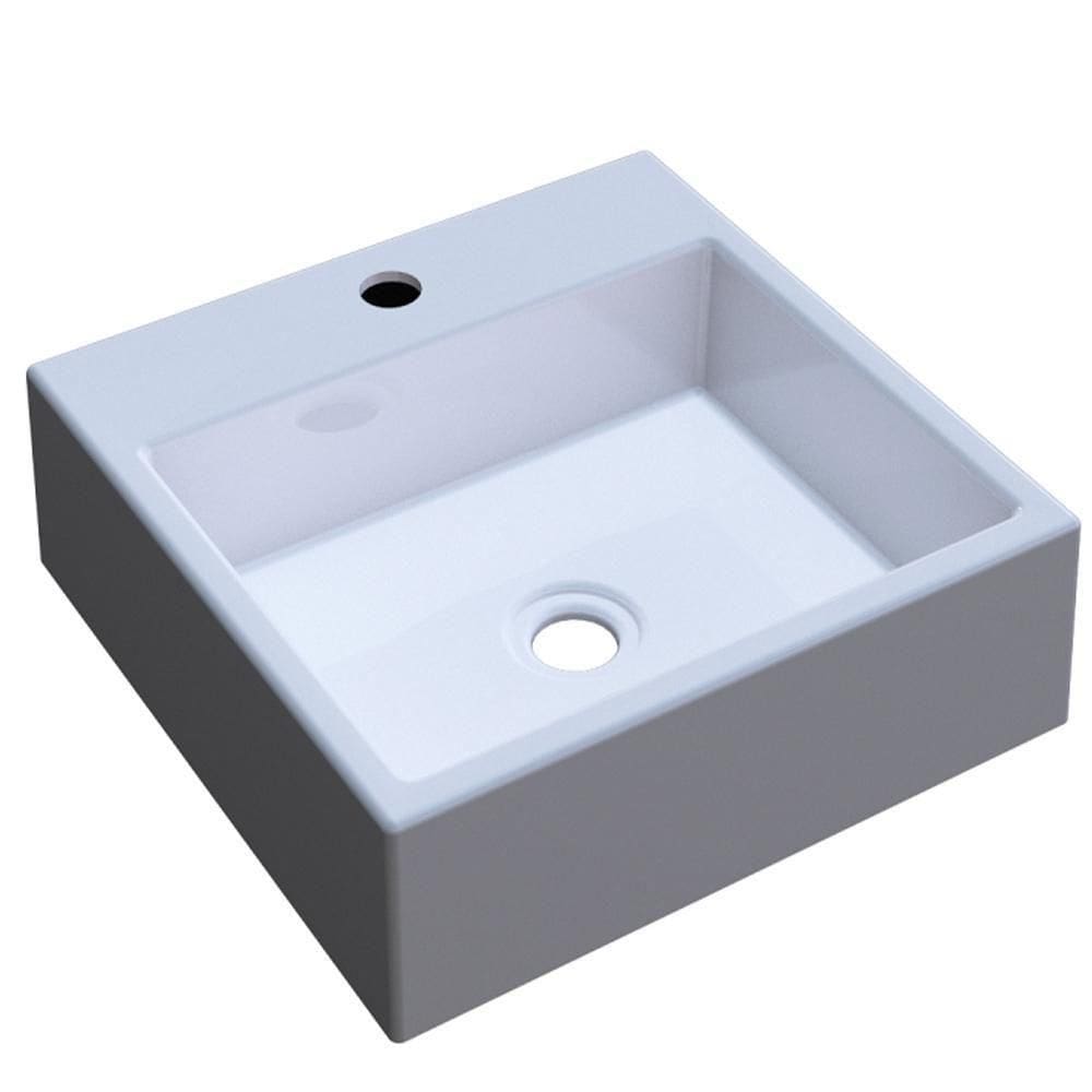 Cuba De Apoio Banheiro Quadrada Q355 35X35Cm C01 Branco