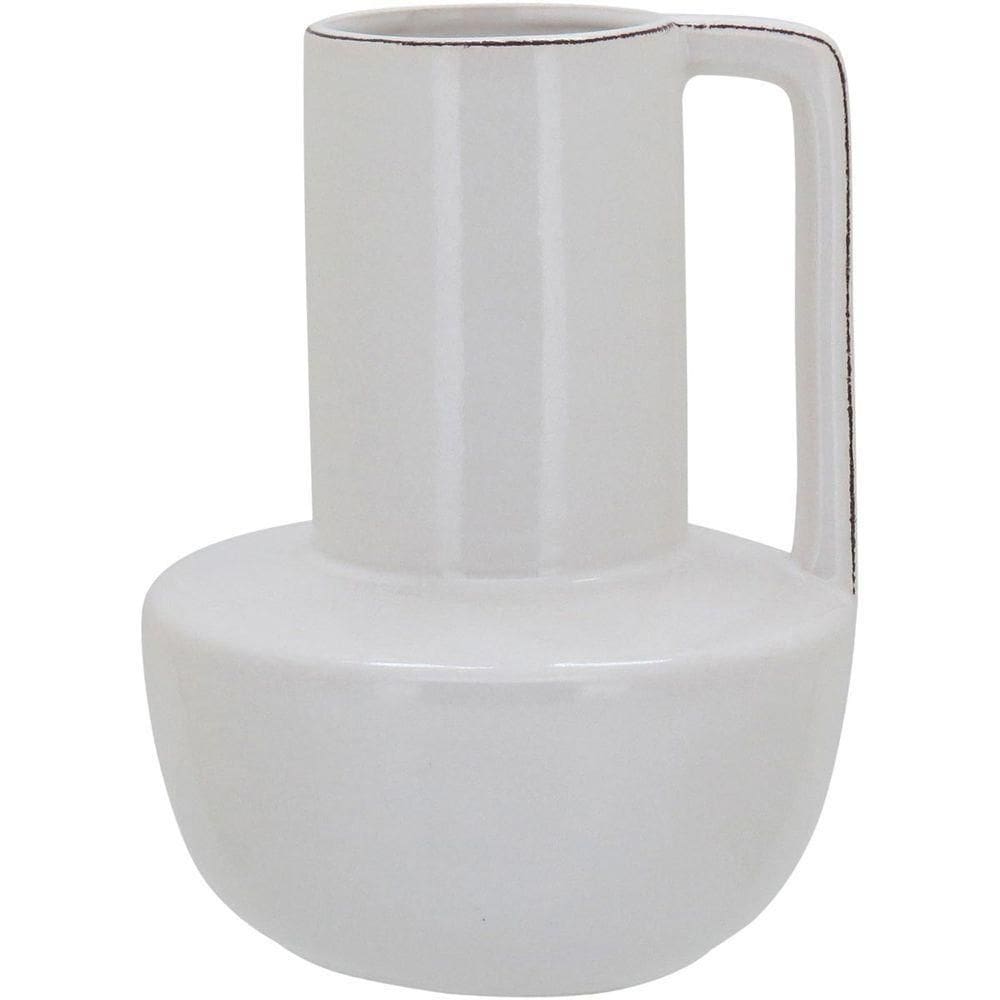 Shape Vaso 26X19X19Cm Cerâmica Branco