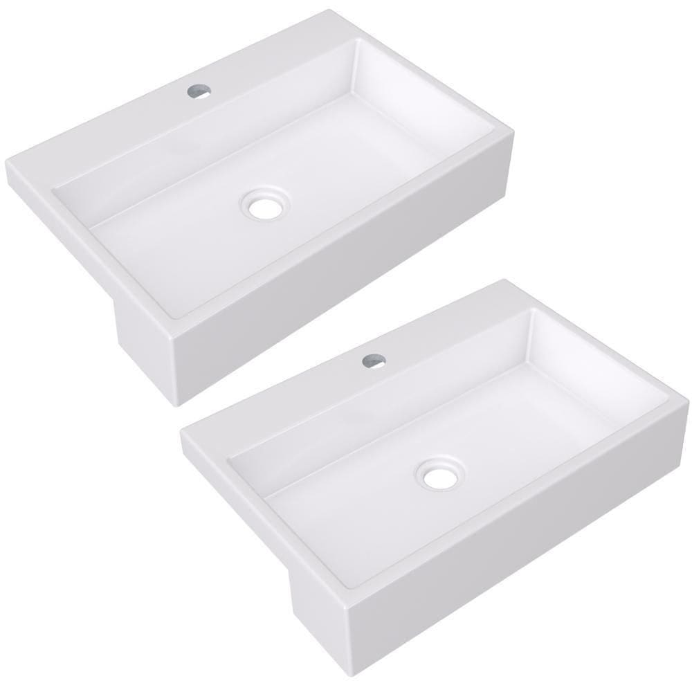 Kit 02 Cubas Banheiro Lavabo Xrt55 C01 Branco
