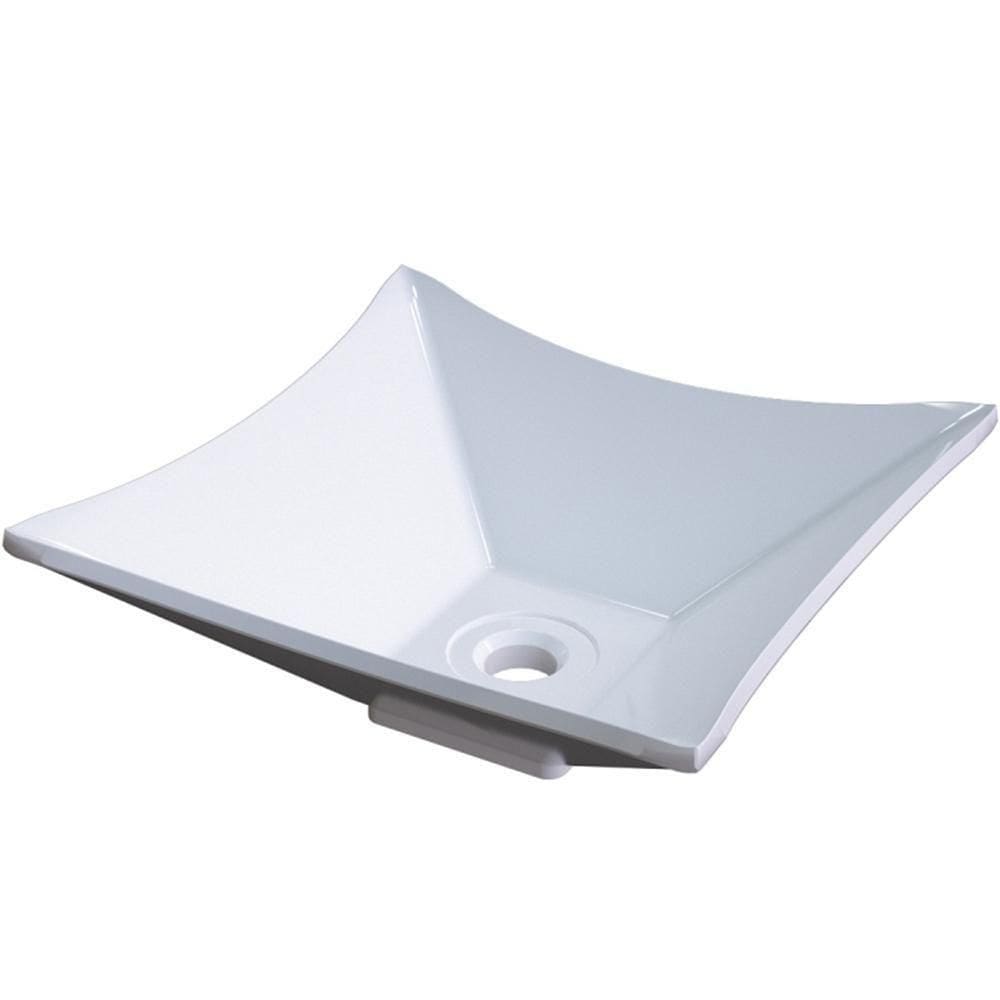 Cuba De Apoio Quadrada Lux Banheiro Lavabo C01 L30 Branco