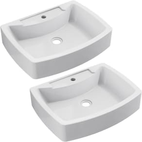 Kit 02 Cubas De Apoio Banheiro Lavabo C01 Rt50 Branco