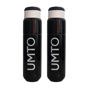 Kit 2 Garrafinhas Para Treino Para Academia Umto Super-Resistente 500 Ml Preta - Preto