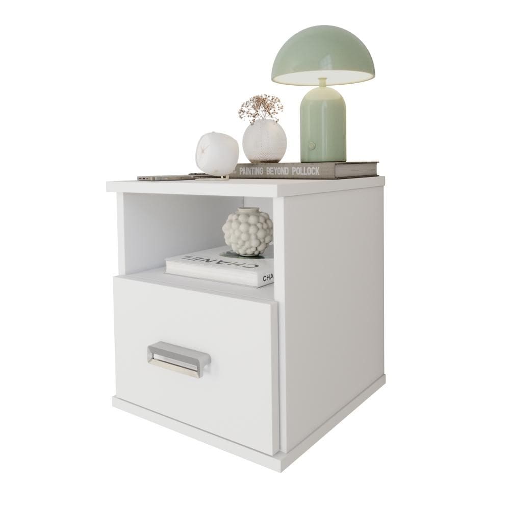 Mesa de Cabeceira Balli Oliart Suspensa com Gaveta Secreta