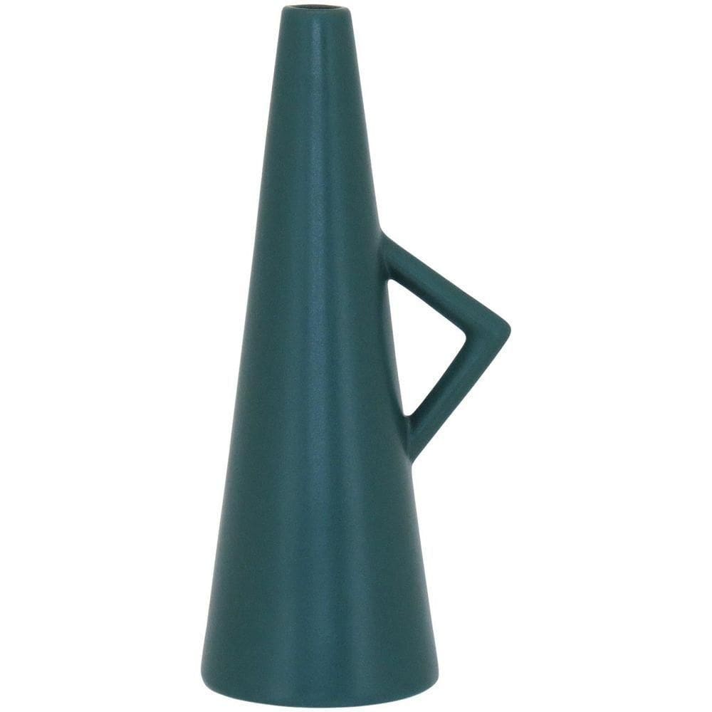Shape Vaso 25X10X9Cm Cerâmica Verde