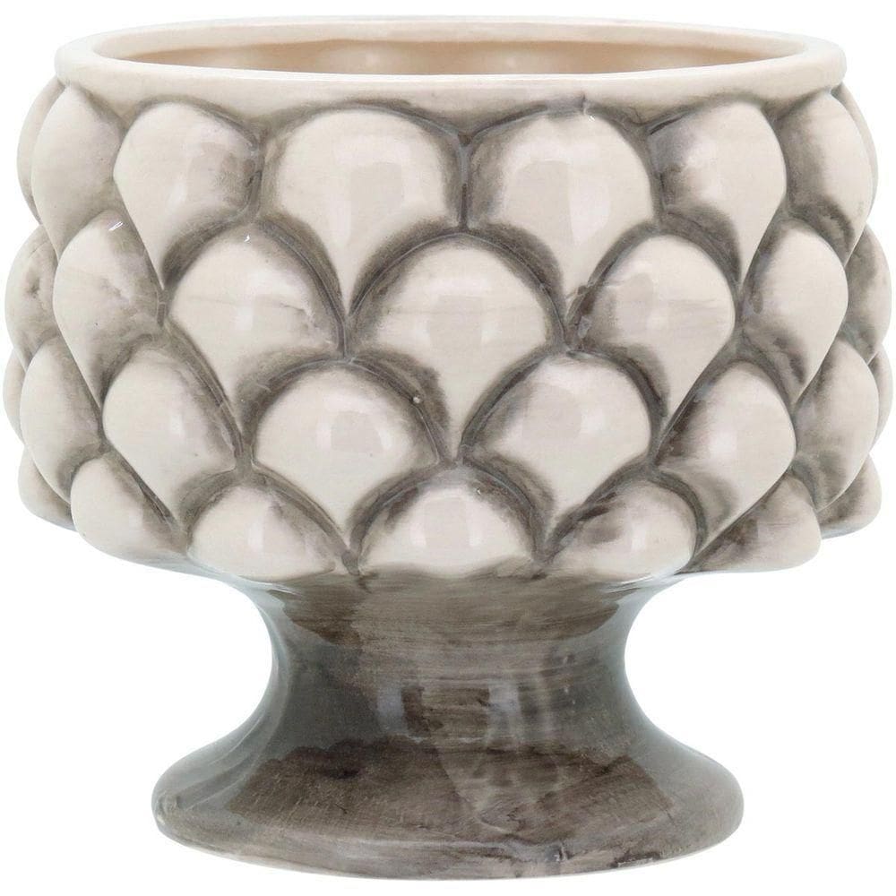 Cachepô 15X16X16Cm Cerâmica Creme