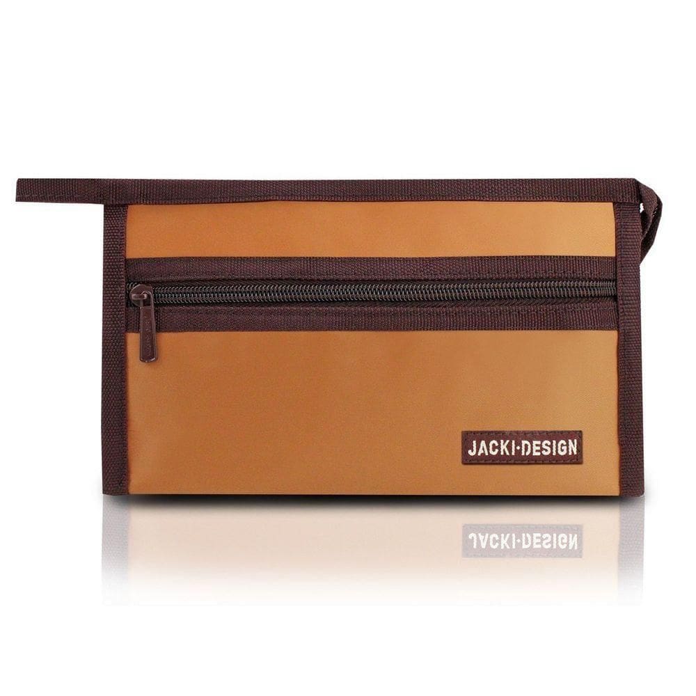 Necessaire Envelope Lisa Essencial Iii Jacki Design Marrom Amarelado