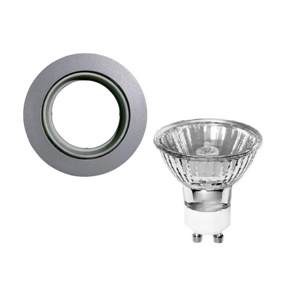 Spot Embutir Movel Redondo Mr16 - Com Lampada 75w Cor Produto Cinza Voltagem 220v