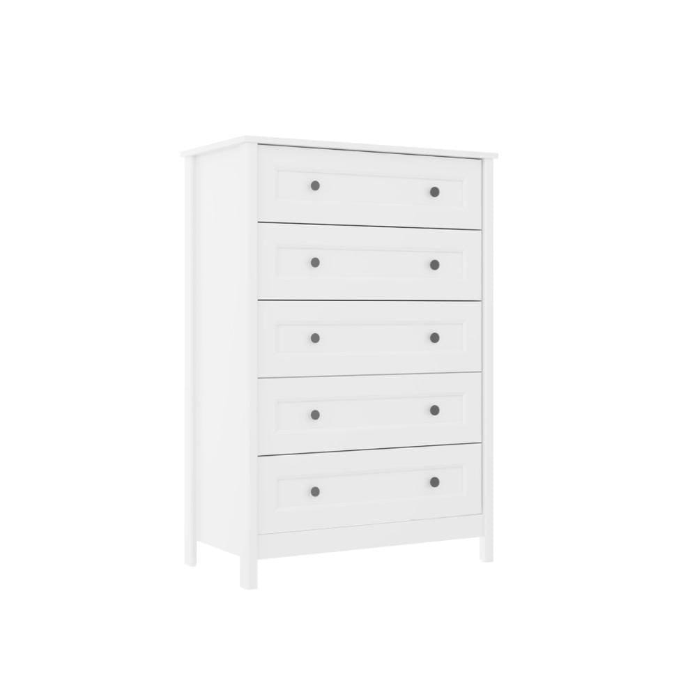 Cômoda Alta Ditália 5 Gavetas DM-229 Branco cozy