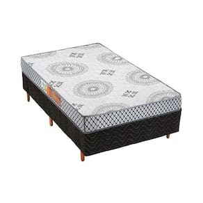 Cama Box Solteiro: Colchão Espuma Polar D28 Pérola + Base Crc Rústico Black(88X188)