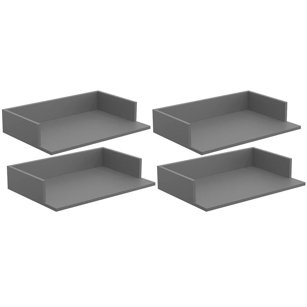 Kit 04 Suportes Suspensos Para Micro-ondas Forno 60x40 Cm Class L03 Cinza - Lyam