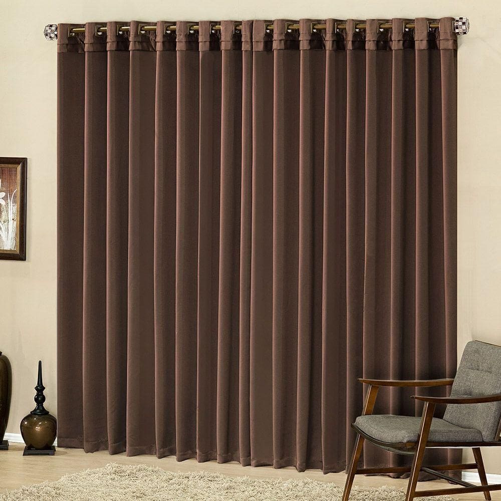 Cortina Parys 3 Metros Semi Blackout Sala Quarto Para Varão - Tabaco