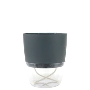 Cachepot Acqua Autoirrigável 12 Cm Cor 04 - Grafite Sólido