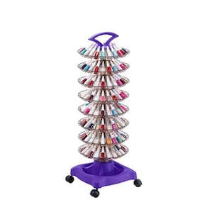 Carrinho Auxiliar Manicure 160 Esmaltes Roxo Dompel Style