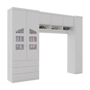 Jogo De Quarto Infantil Com 3 Peças Com 6 Portas E 3 Gavetas Eloisa Cor Branco Phoenix Baby