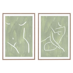 Kit 02 Quadros De Parede Decorativo Canvas Silhueta 60 Cm M02 - D`rossi