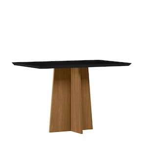 Mesa Jantar Retangular 120 x 80 Com Vidro 3mm Julia Sem Cadeiras - Ype - Preto - ÉdeCasaMóveis
