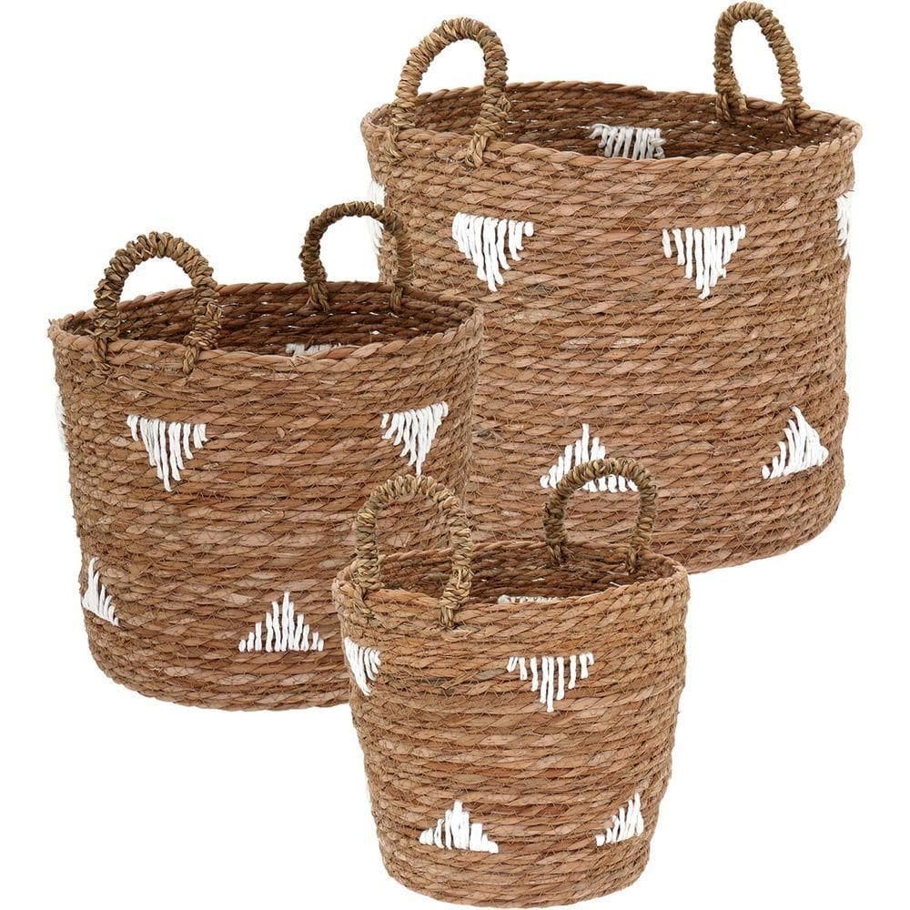 Cesta Fibra Natural 3Pç
