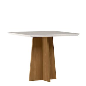Mesa Jantar Quadrada 90 x 90 Com Vidro 3mm Julia Sem Cadeiras - Ype - Off White - ÉdeCasaMóveis