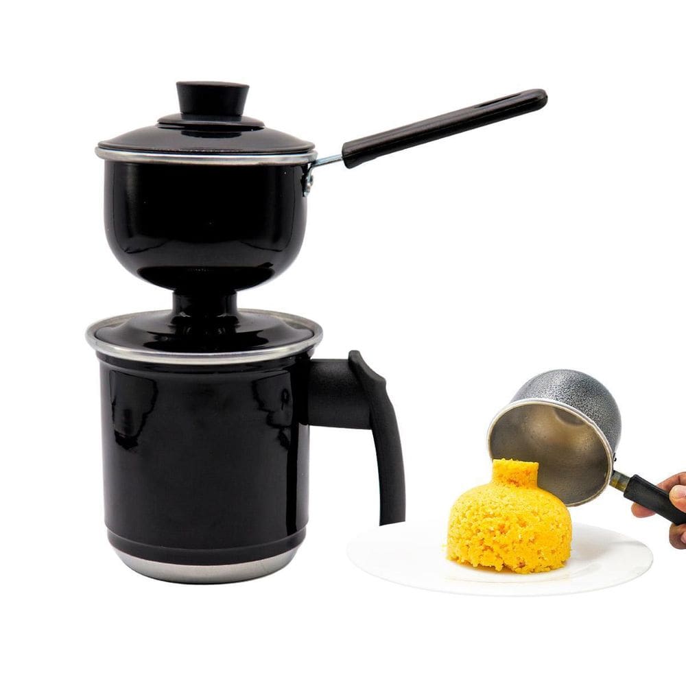 Cuscuzeira Individual Nordestino Em Alumínio - Preto