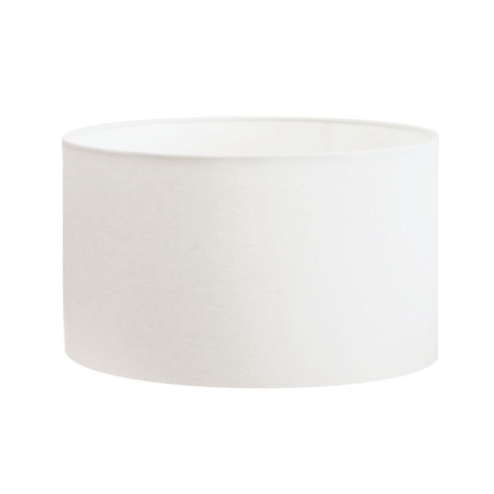 Cúpula em Tecido Cilindrica Abajur Luminária Cp-4189 50x30cm Branco