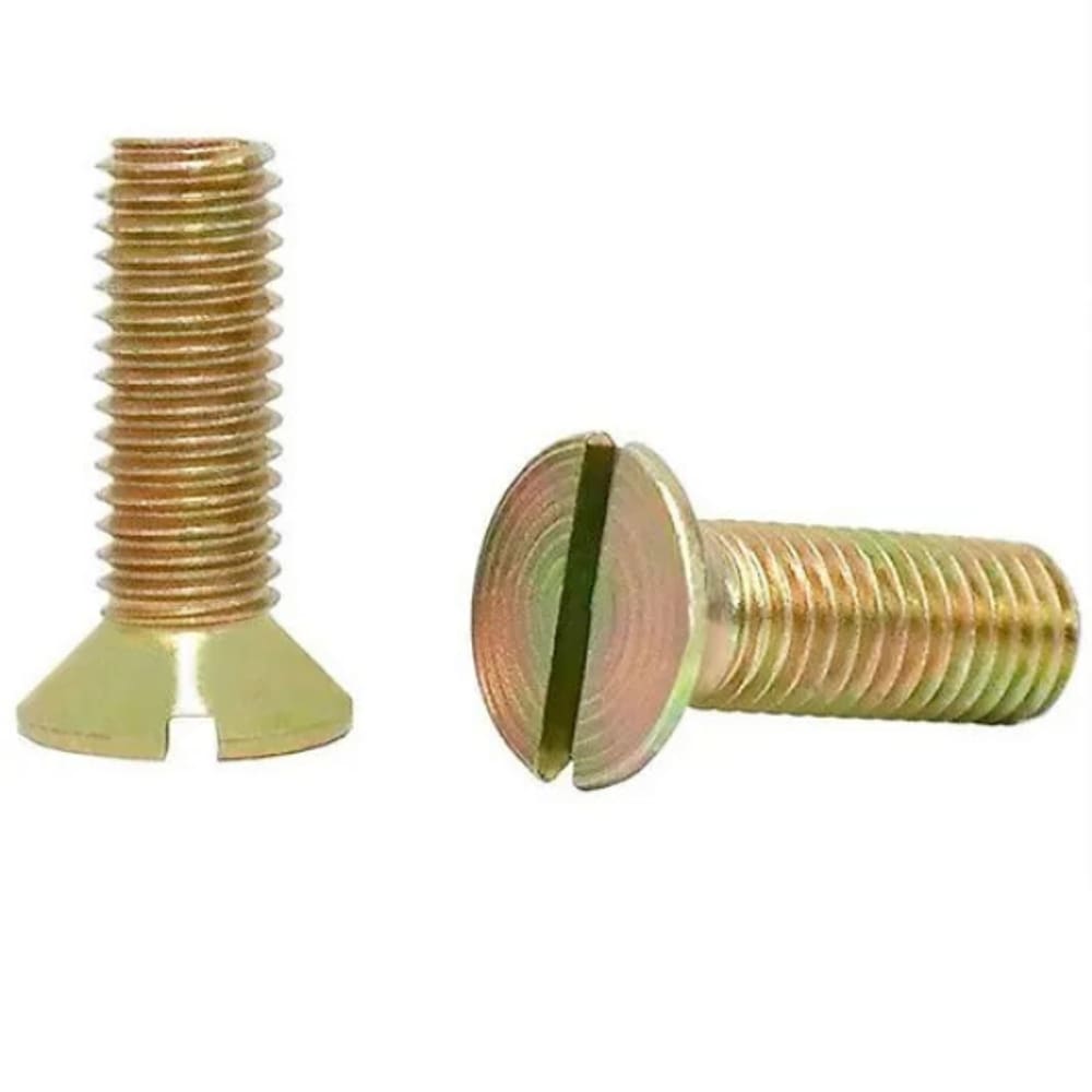 Parafuso Rosca Máq. Chave Fenda M6 x 8 MA  Bicromatizado
