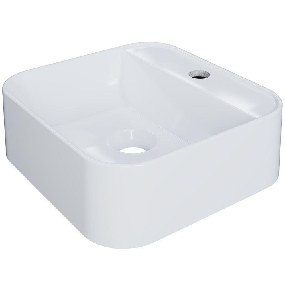 Cuba De Apoio Quadrada Para Banheiro Lavabo C01 Qa31w Branco - Lyam