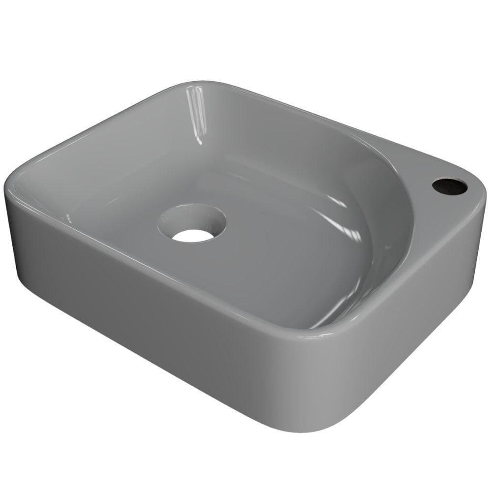 Cuba De Apoio Retangular Lavabo Cross C01 Ro36w Cinza - Lyam