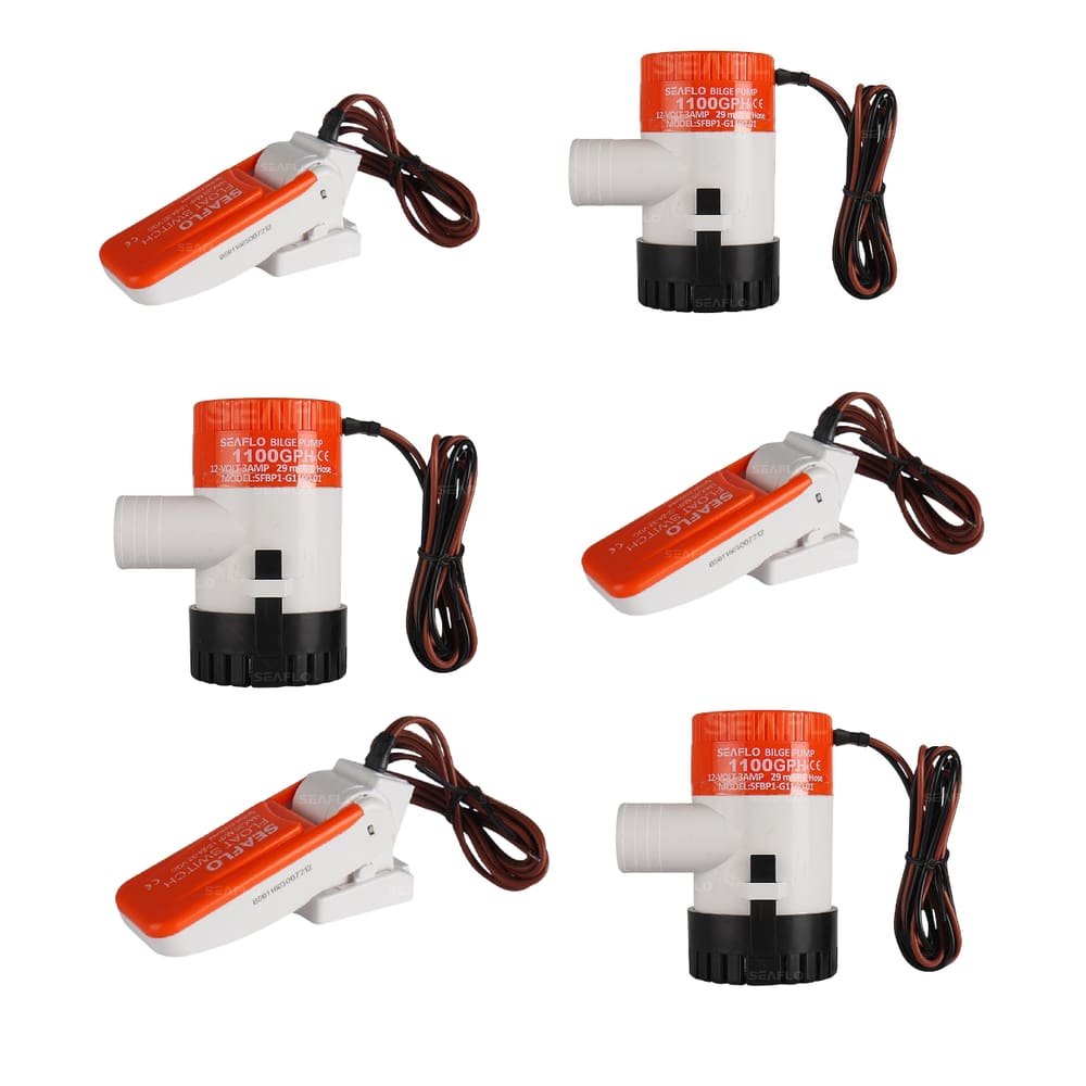 Kit 3 Bomba de Porão 1100 GPH 12V 3A Barco + 3 Automático Bomba de Porão SEAFLO 12V 24V 32V ATÉ 20A
