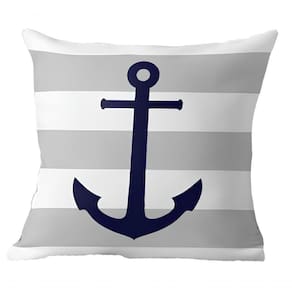 Capa Almofada Azul âncora Navegação Marítima 50x50cm