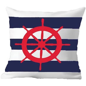 Capa De Almofada Vermelho Timão Navegação Marítima 50x50cm
