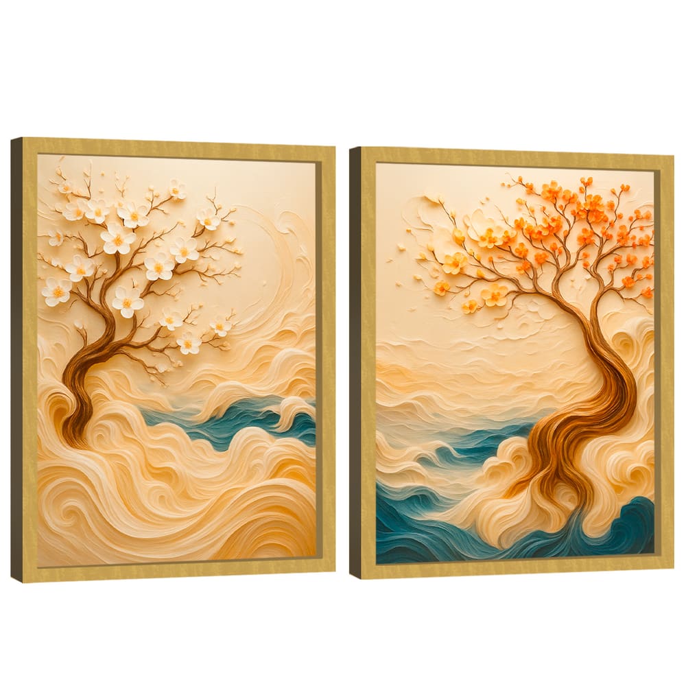 Quadro Decorativo Duo Árvore da Sabedoria 3D