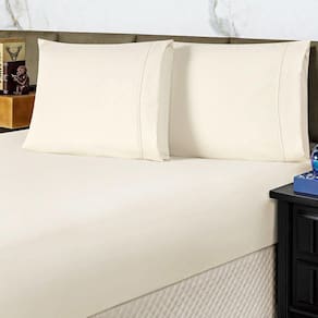 Jogo De Cama Lençol Casal Conforto Percal 300 Fios 3 Peças - Palha