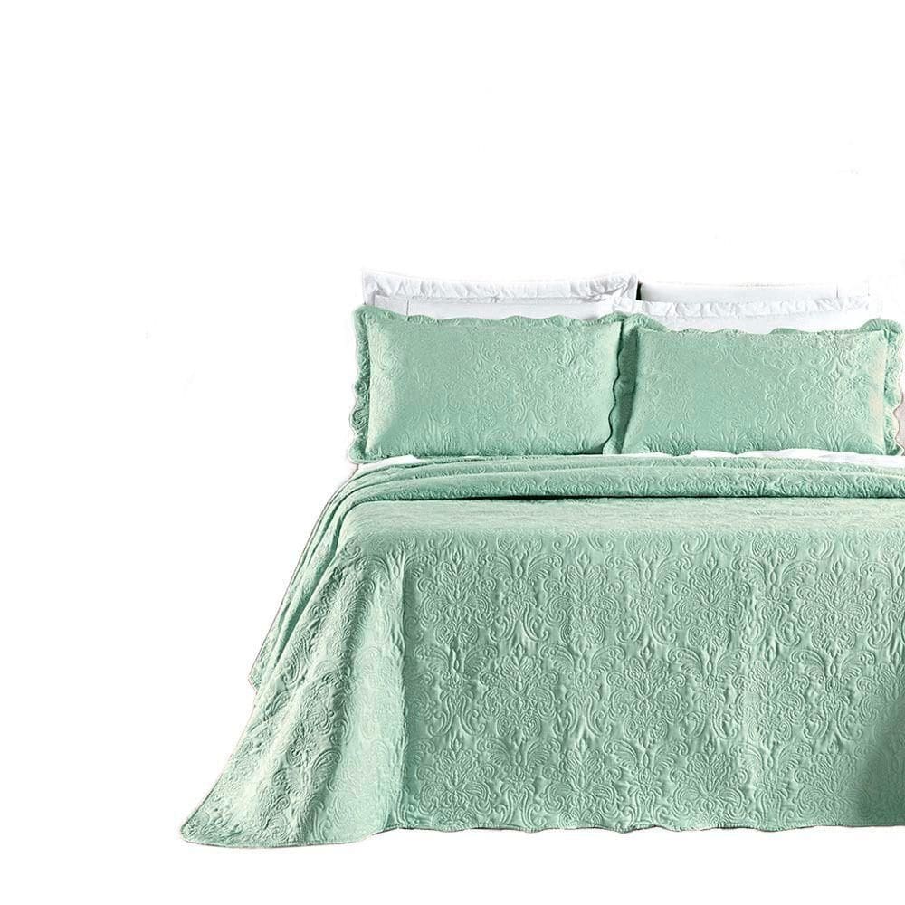 Kit Cobre Leito Colcha Adventure Solteiro Dupla Face - Verde
