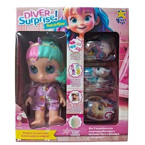 Boneca Diver Surprise Festa Do Pijama Com Acessórios - 1 Un