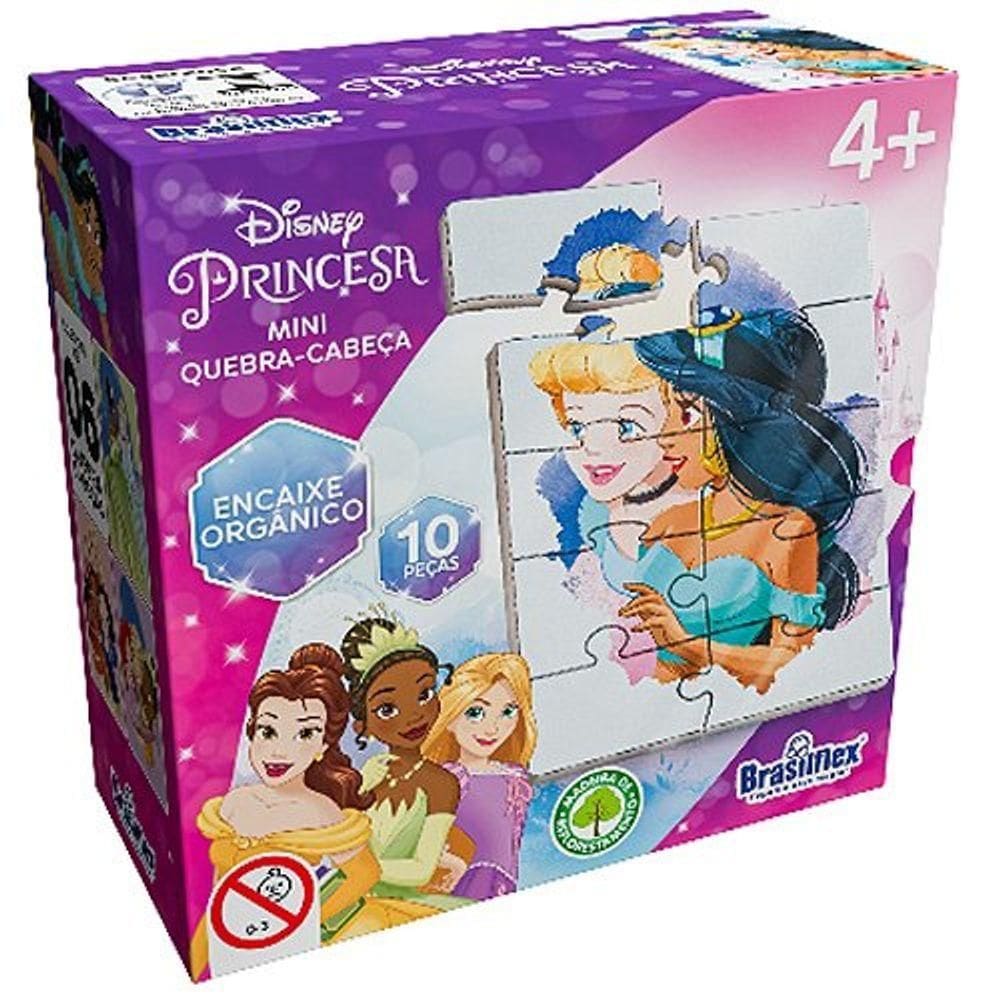 Lembrancinha Infantil - Mini Quebra-cabeça De Madeira Disney Princesas - 1 Un