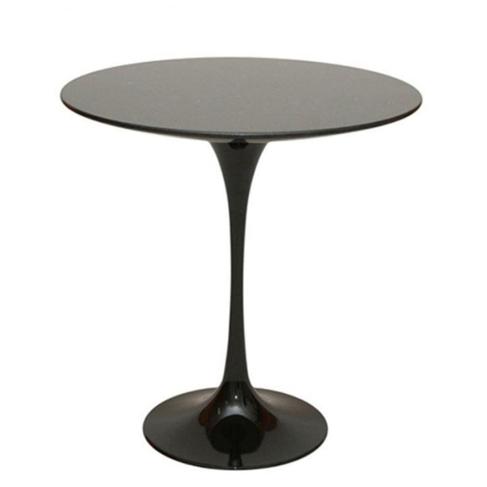 Mesa Lateral Tulipa Saarinen Redonda 51 Cm - Laqueado Base Preta