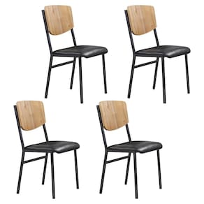 Conjunto 4 Cadeiras para Sala de Jantar Confort Preto