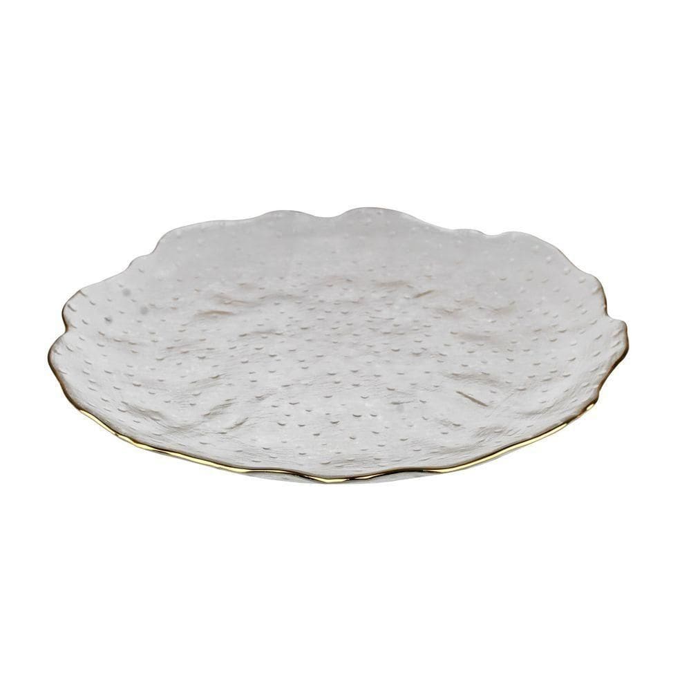 Sousplat Brisa Transparente Dourado 26x2cm